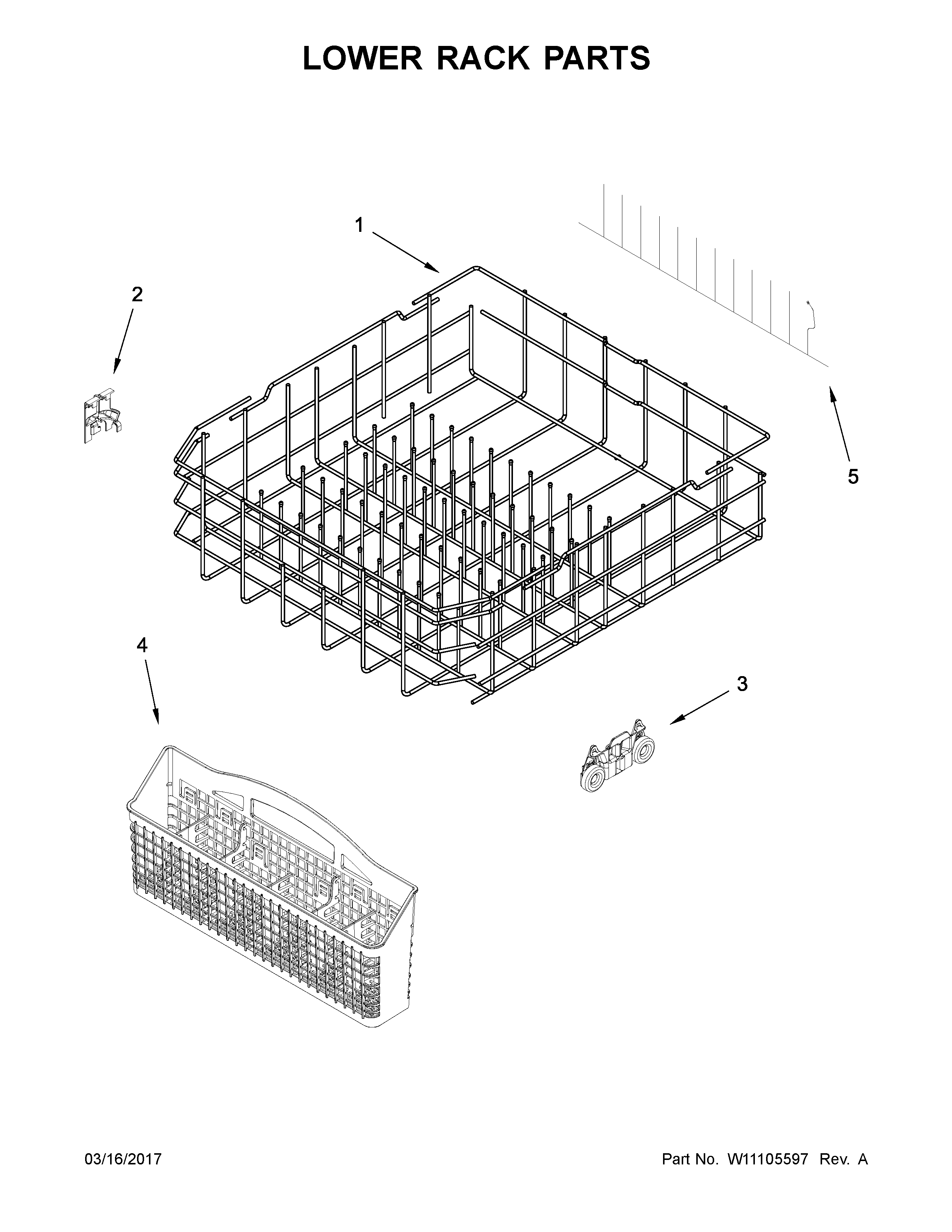 Lower rack parts