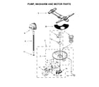 Kenmore Elite 66514799N511 pump, washarm and motor parts diagram