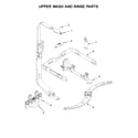 Kenmore Elite 66514793N511 upper wash and rinse parts diagram