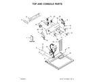 Kenmore 11065212610 top and console parts diagram