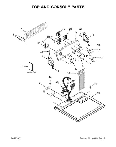 Top and console parts