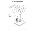 Kenmore 11075232610 top and console parts diagram