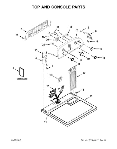 Top and console parts