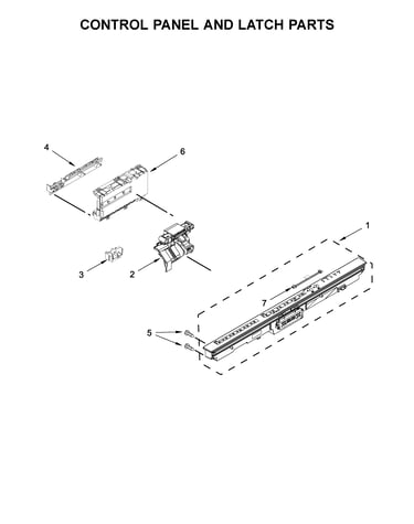 Control panel and latch parts