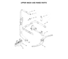 Kenmore Elite 66514813N612 upper wash and rinse parts diagram