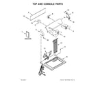 Kenmore 11071402312 top and console parts diagram