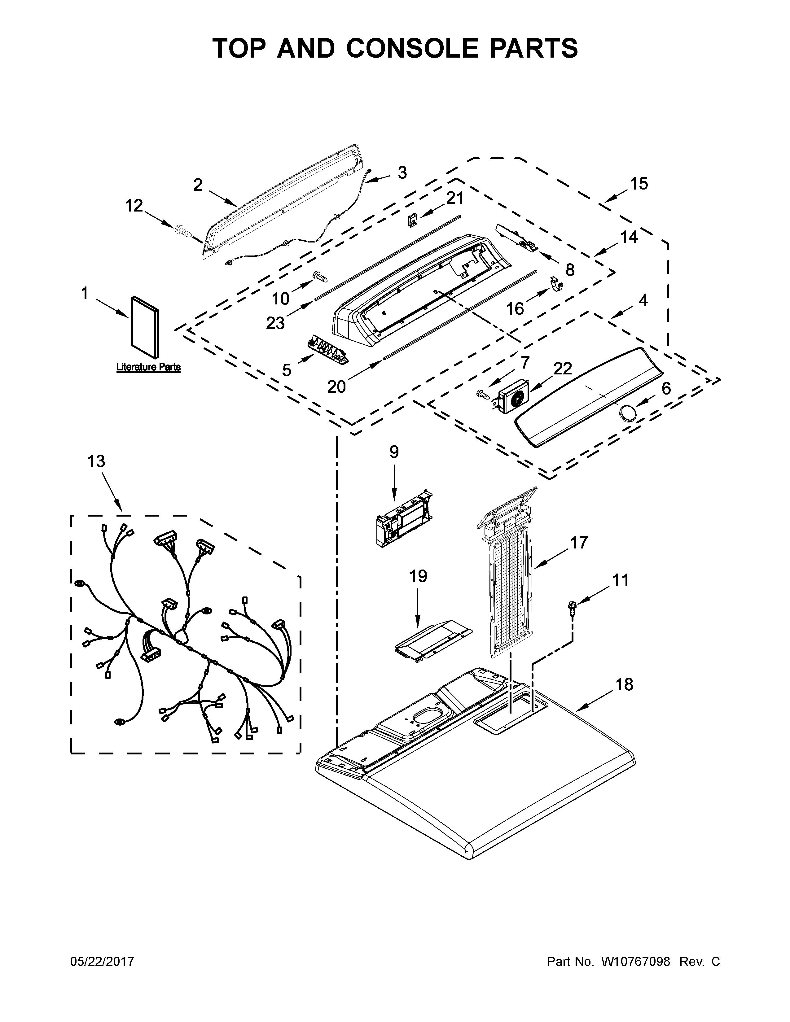 TOP AND CONSOLE PARTS