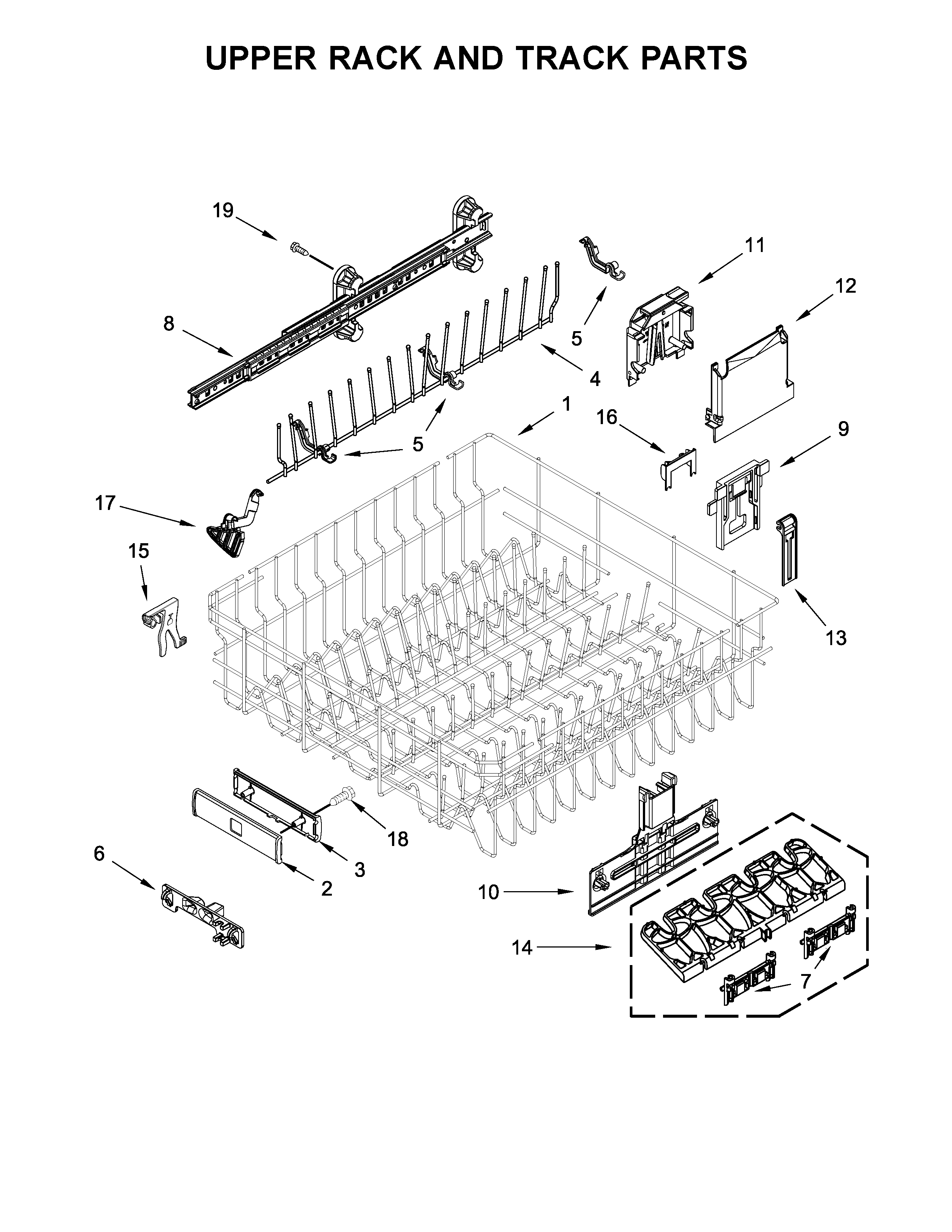 UPPER RACK AND TRACK PARTS