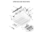 Kenmore Elite 66514815N612 upper rack and track parts diagram