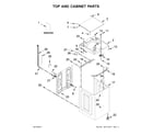 Kenmore 11029133412 top and cabinet parts diagram