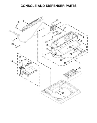 Console and dispenser parts