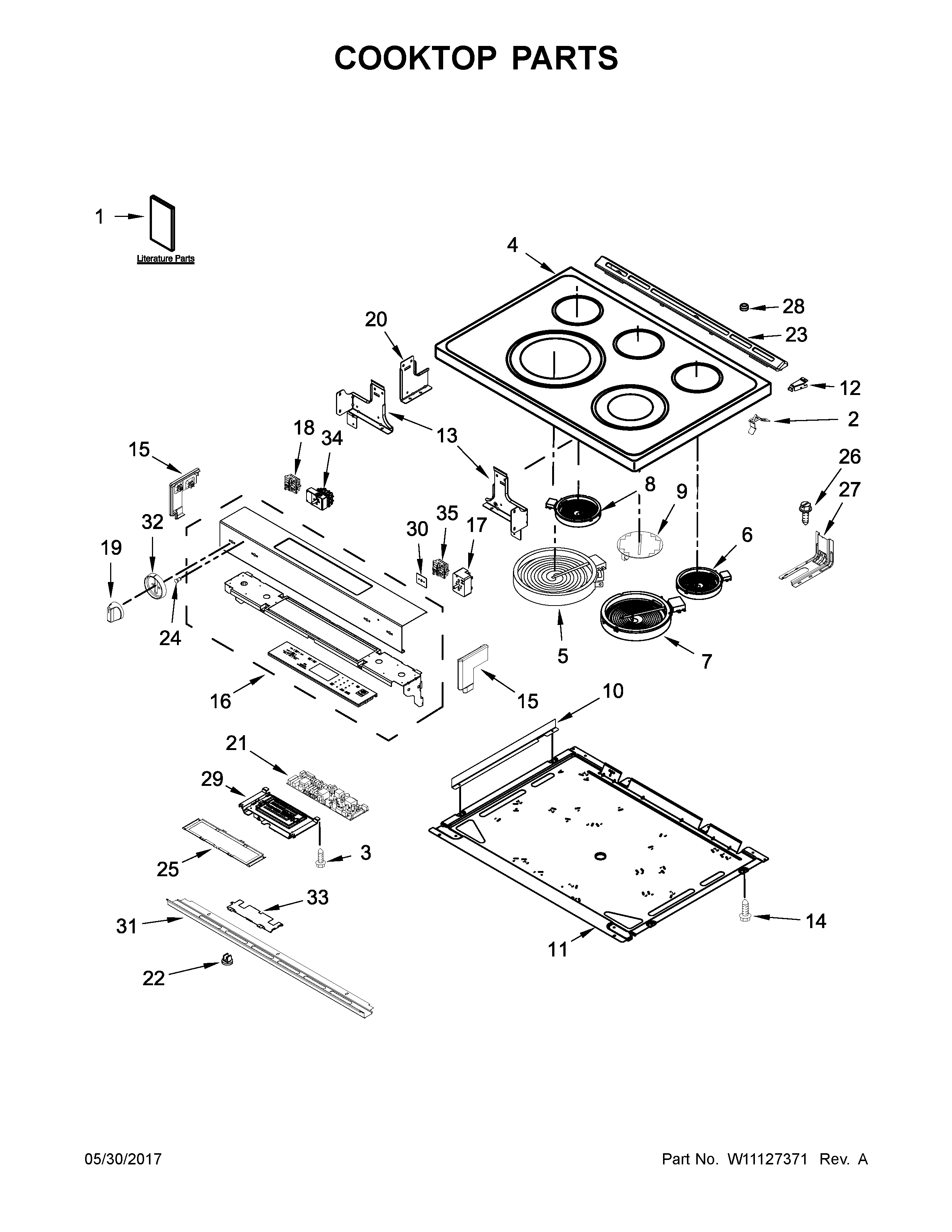 Cooktop parts