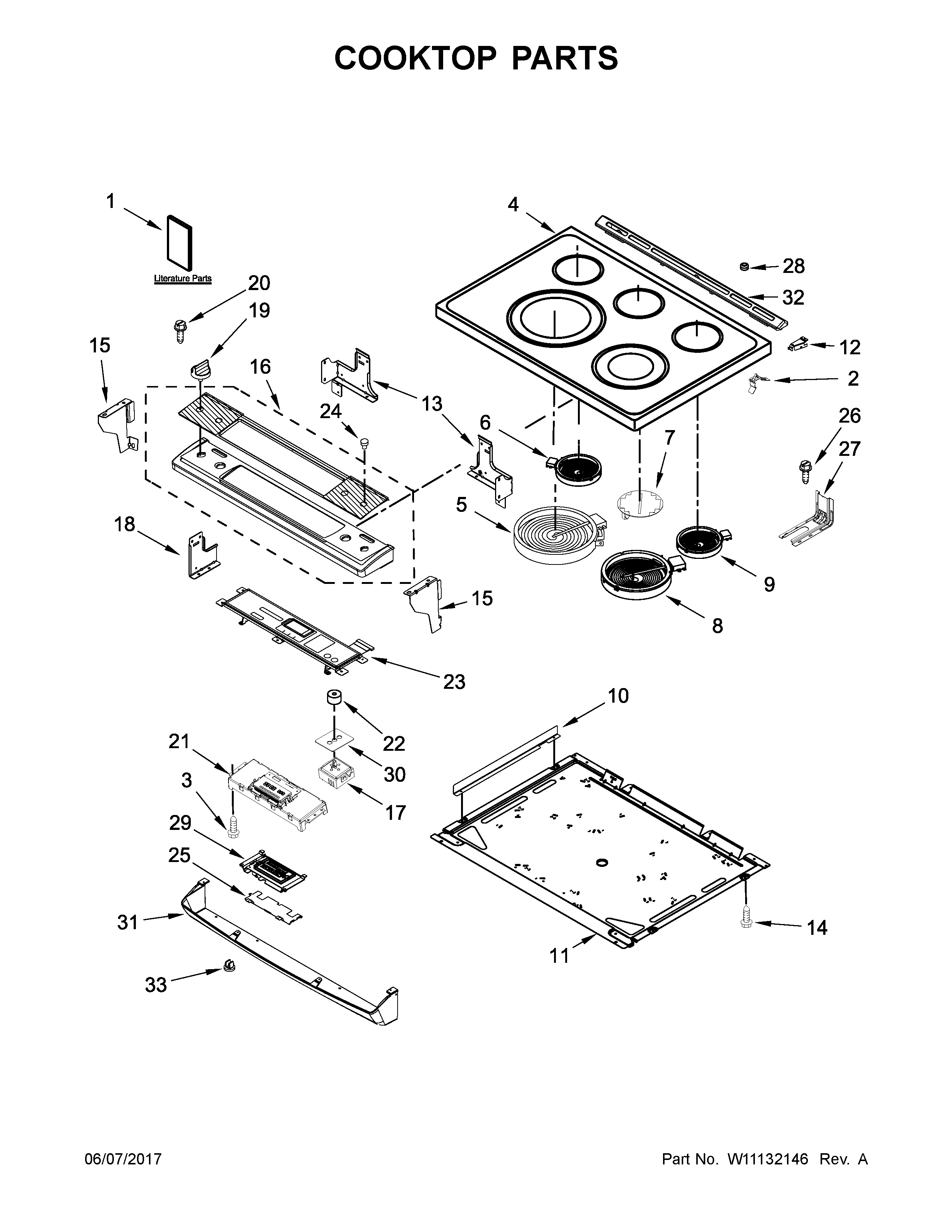 Cooktop parts