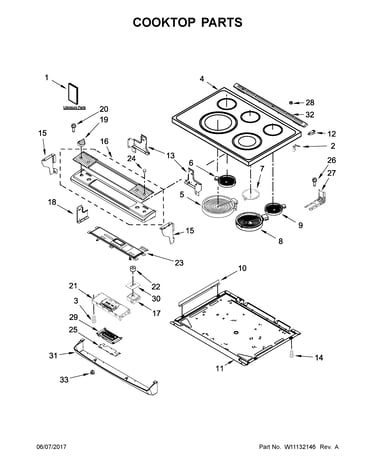 Cooktop parts