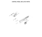 Kenmore 66514542N710 control panel and latch parts diagram