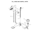 Kenmore 66514543N710 fill, drain and overfill parts diagram
