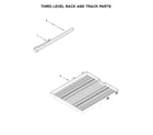 Kenmore 66514542N710 third level rack and track parts diagram