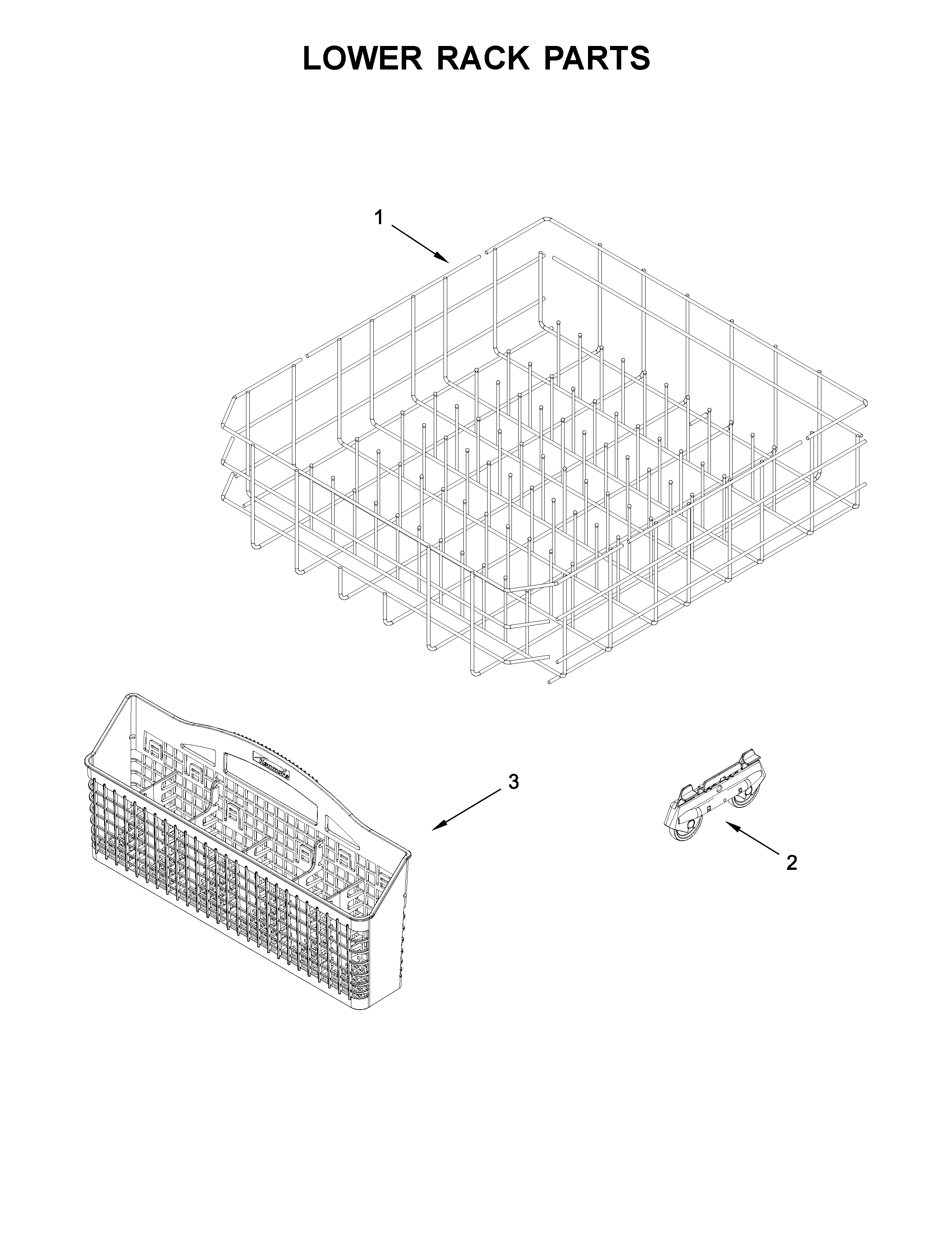 Lower rack parts