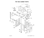 Kenmore 11027022710 top and cabinet parts diagram