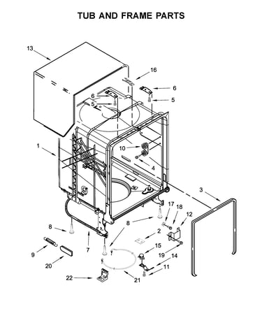 Tub and frame parts