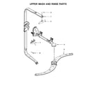 Kenmore 66513203N413 upper wash and rinse parts diagram