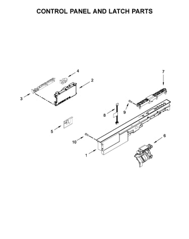 Control panel and latch parts