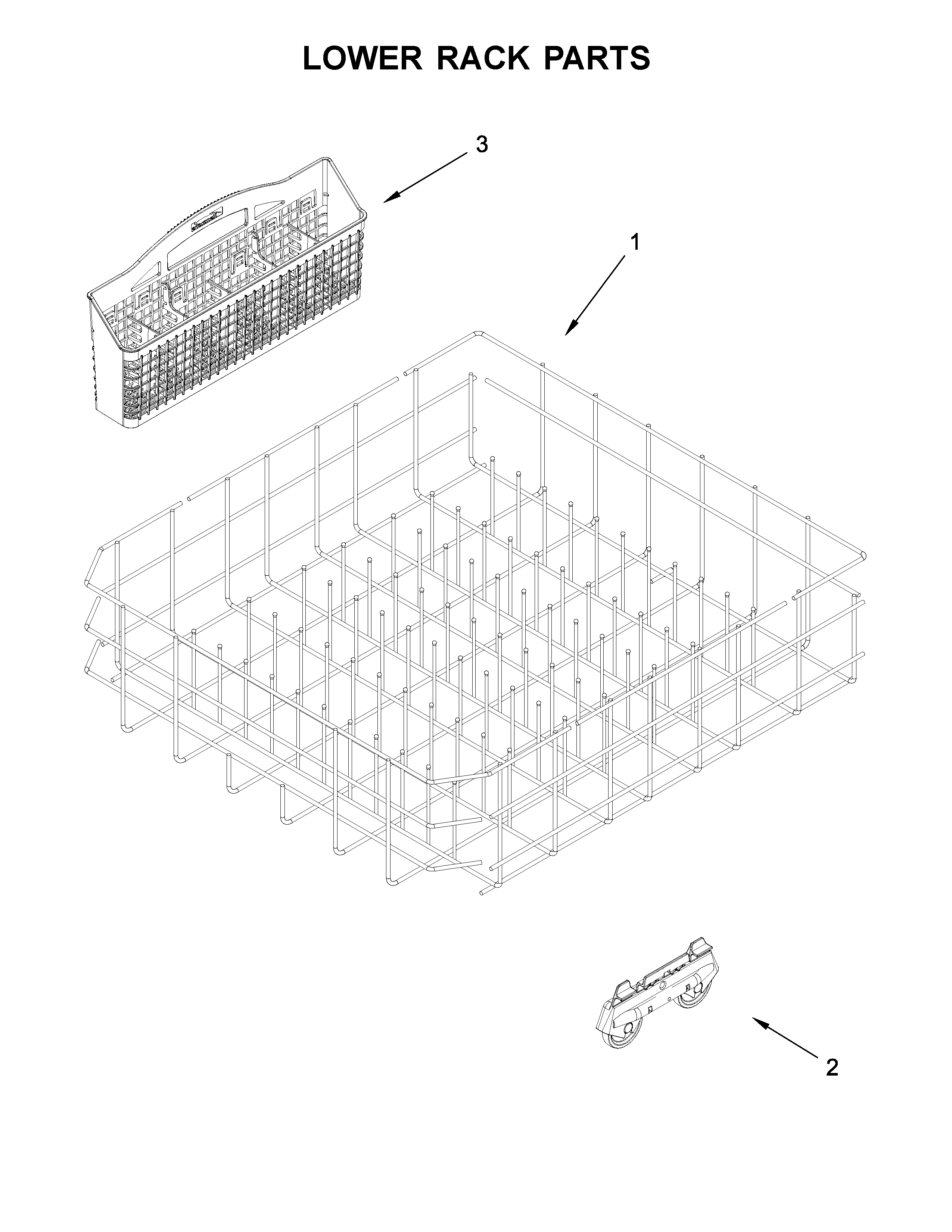 Lower rack parts
