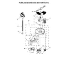 Kenmore 66513542N414 pump, washarm and motor parts diagram