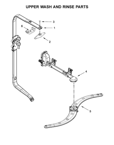 Upper wash and rinse parts