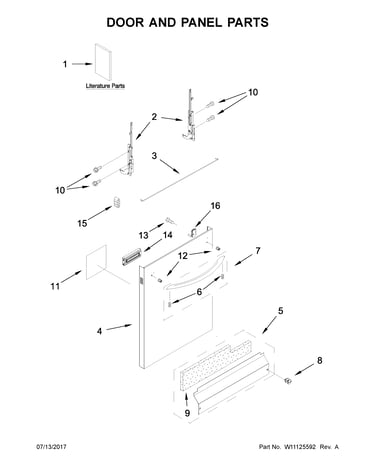 Door and panel parts