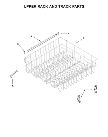 Upper rack and track parts
