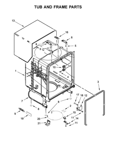 Tub and frame parts