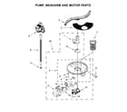 Kenmore 66512413N413 pump, washarm and motor parts diagram