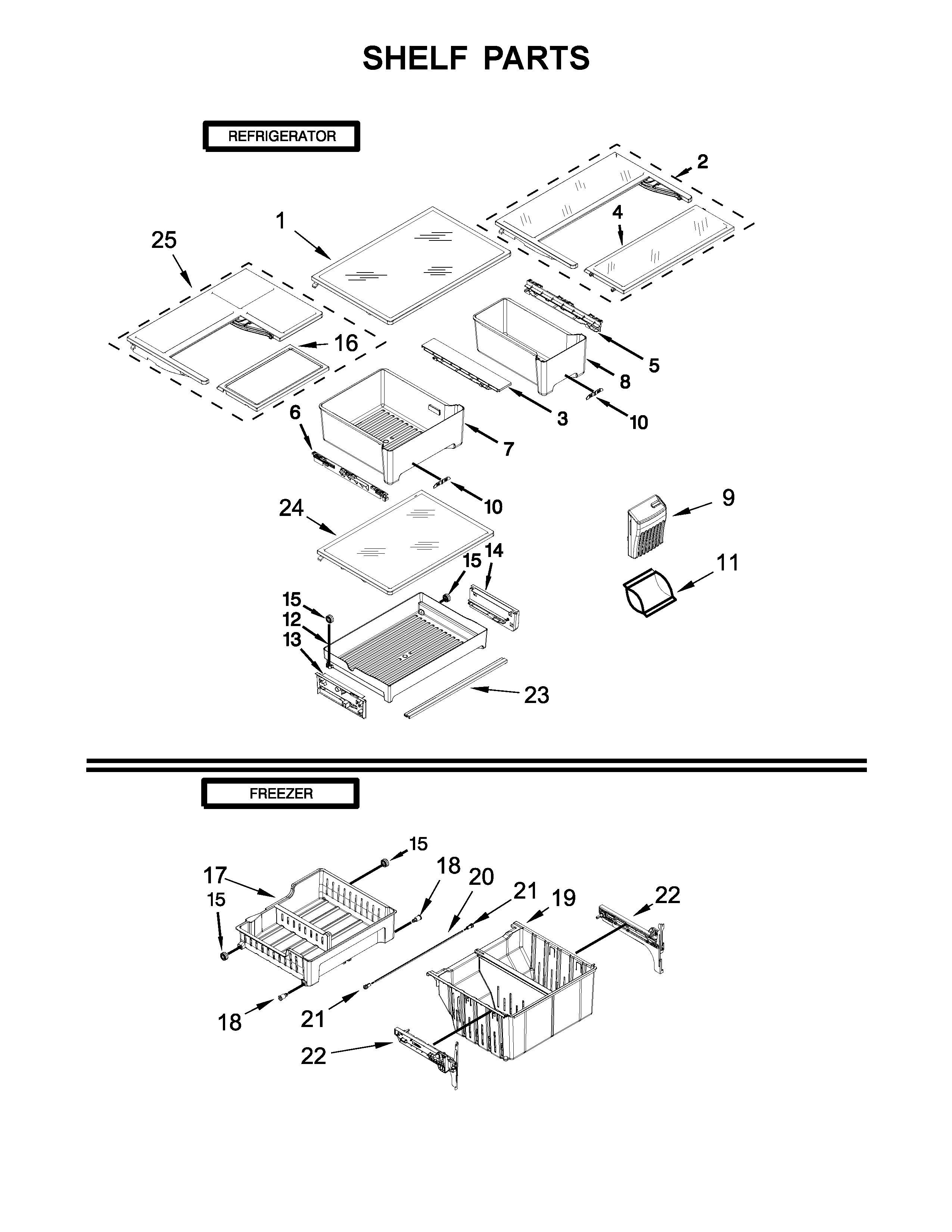 Shelf parts