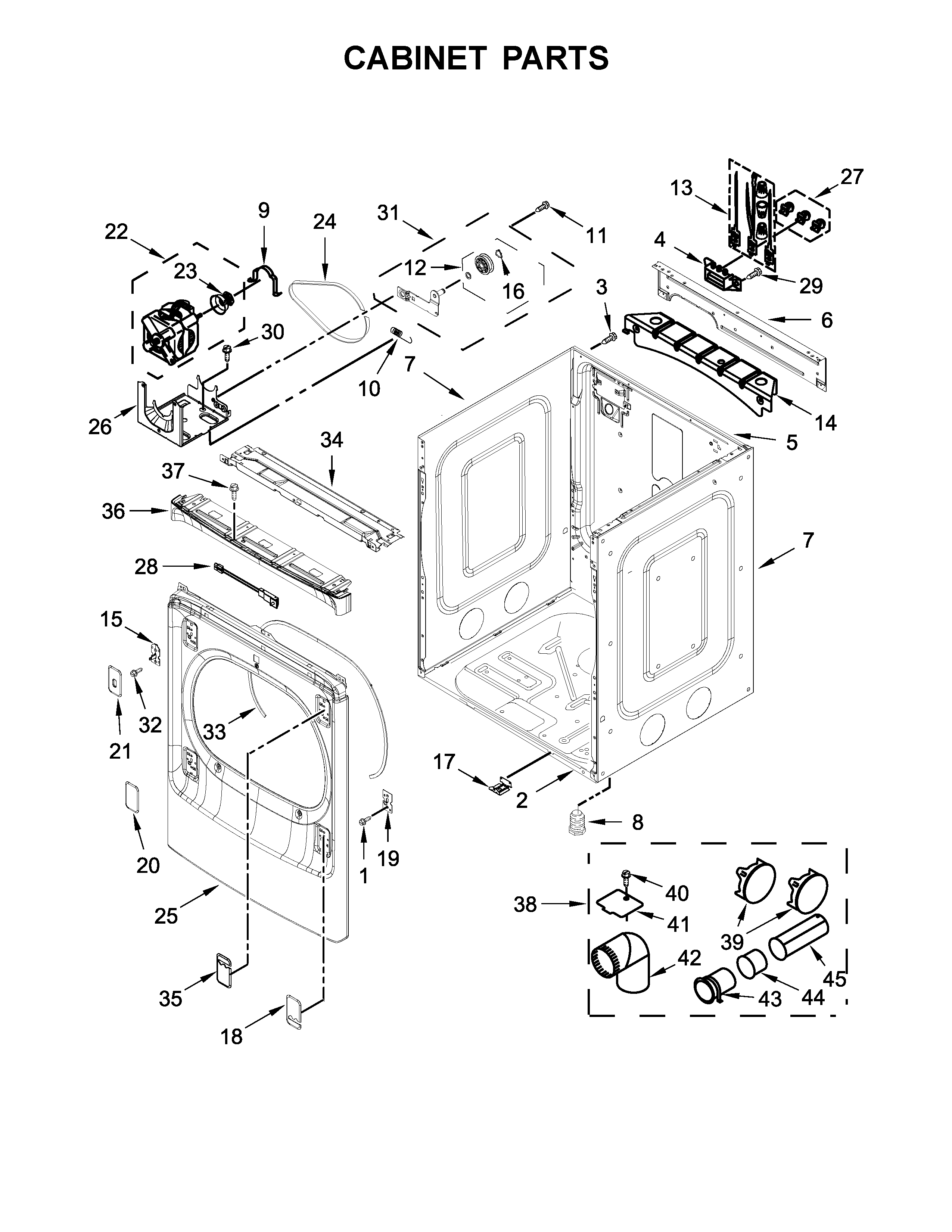 Cabinet parts