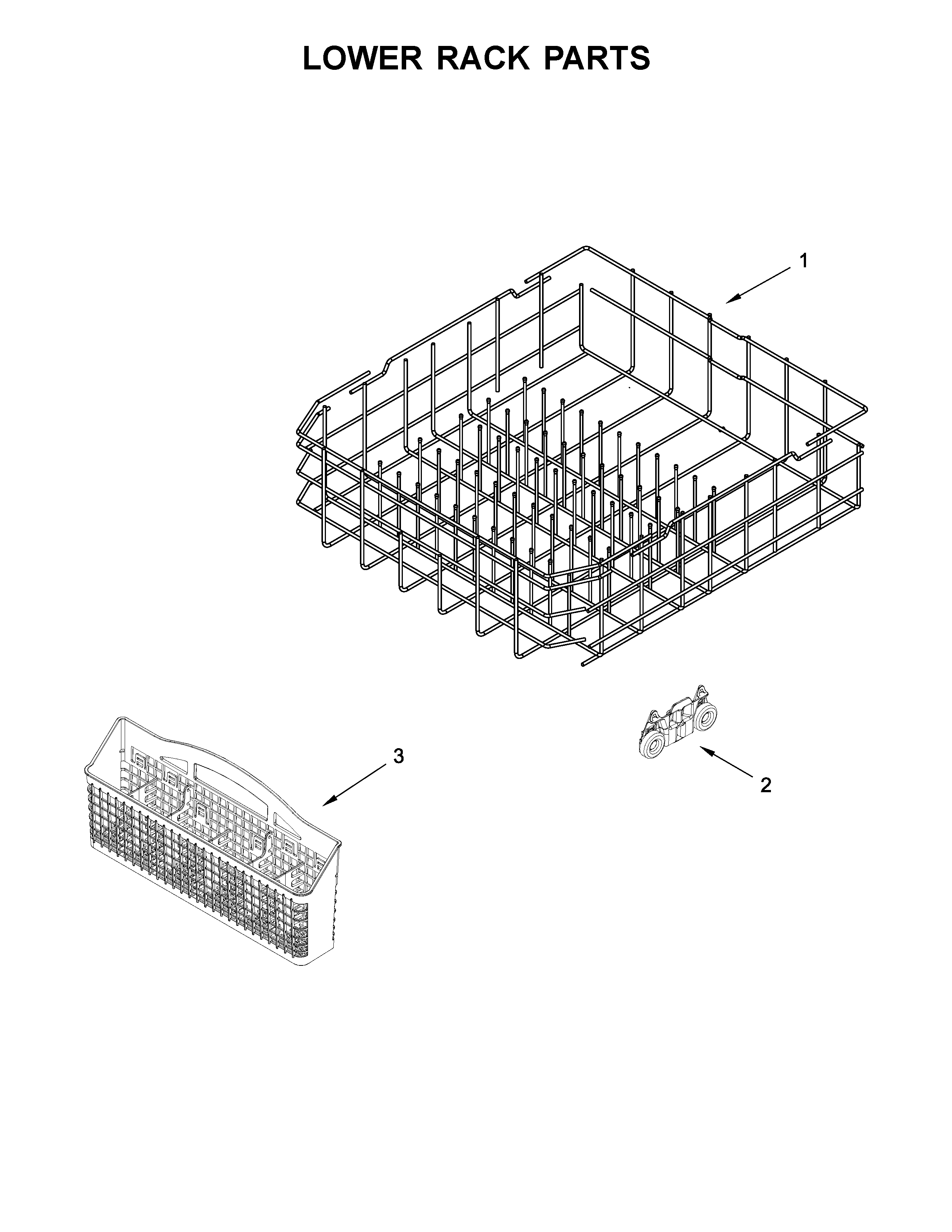 Lower rack parts