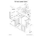 Kenmore 11022352511 top and cabinet parts diagram