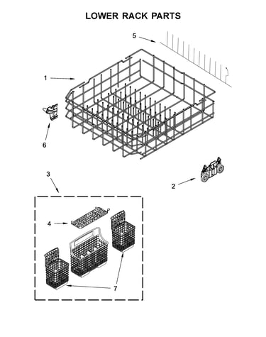 Lower rack parts