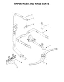Upper wash and rinse parts