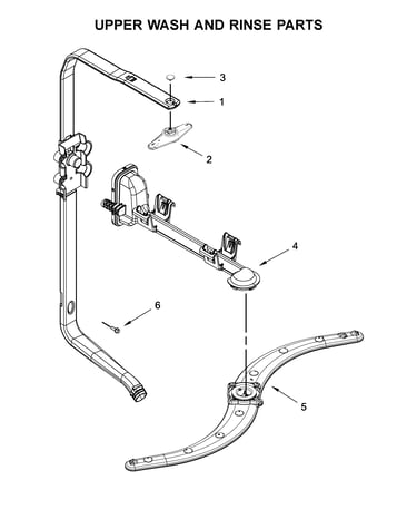 Upper wash and rinse parts