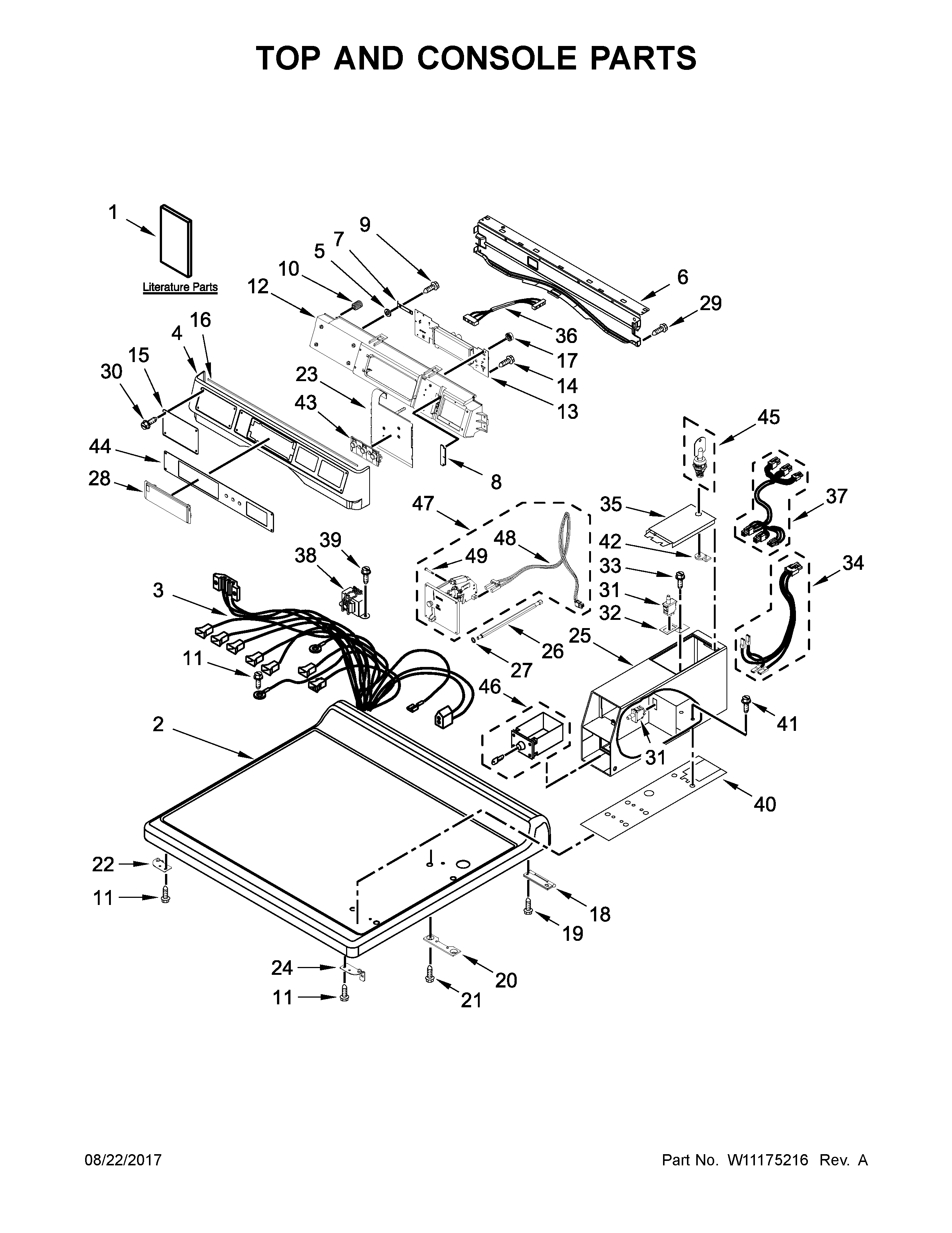 TOP AND CONSOLE PARTS