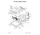 Kenmore 11081952710 top and console parts diagram