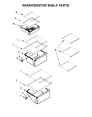 Refrigerator shelf parts