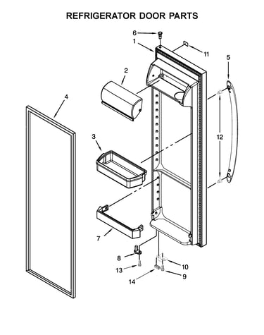 Refrigerator door parts