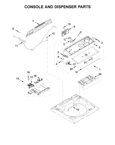 Console and dispenser parts