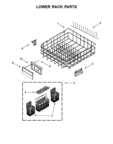 Lower rack parts