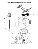 Pump, washarm and motor parts