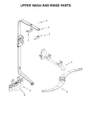 Upper wash and rinse parts
