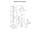 Kenmore 11020232711 basket and tub parts diagram