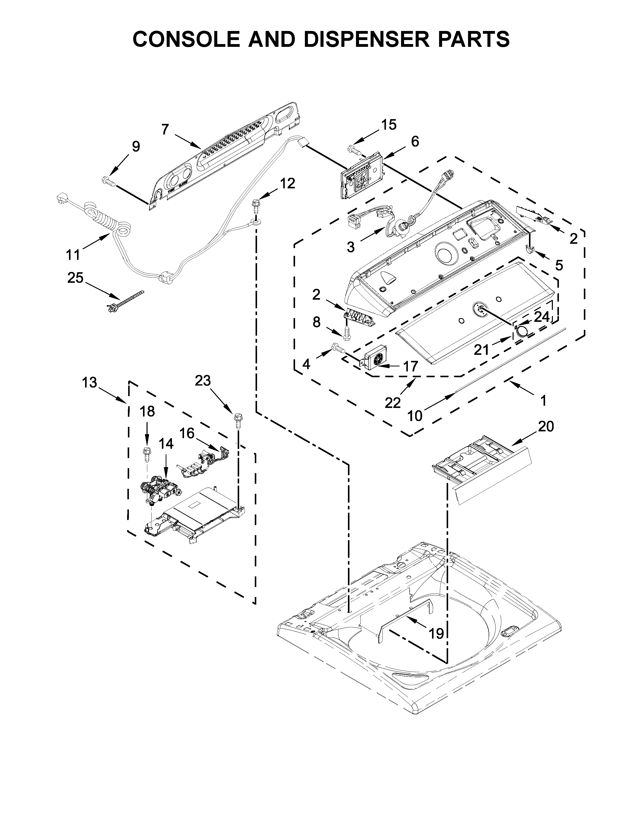 CONSOLE AND DISPENSER PARTS